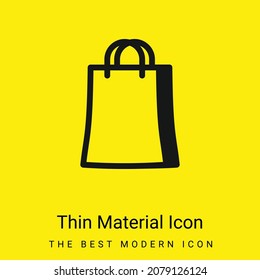 Big Shopping Bag minimal bright yellow material icon