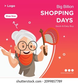 Big shopping days banner design template
