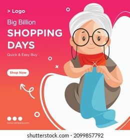 Plantilla de diseño de banners para los grandes días de compras