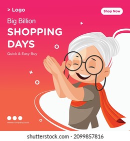 Big shopping days banner design template