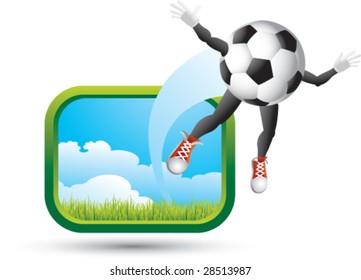 big shot soccer ball man