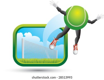 big shot tennis ball man
