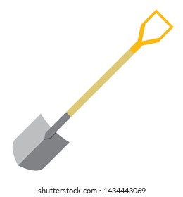 big shovel illustration, tool illustration, vector data