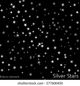 Formas Estrella de plata grande (superposición)| Vector EPS10