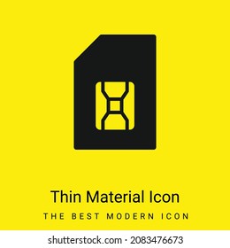 Tarjeta SIM mínima material amarillo brillante icono