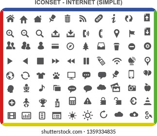 Big simple Iconset #10. Internet  Premium Icons. For web and mobile. User interface design
