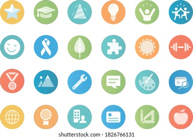Big Simple Set of business Icons. Contains icons such as job interviews, career paths, resumes, idea, achievement and more. Editable move. 
