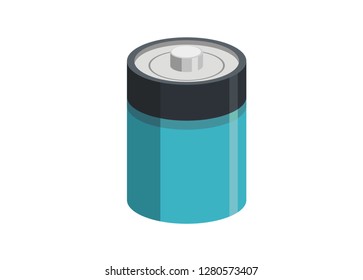 big size battery/C battery simple illustration