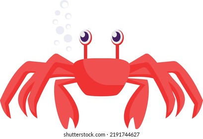 Big Size Crab Concept vector color icon design, Deep sea creature symbol, Aquatic Elements Sign, Underwater animal stock illustration