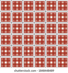 Big Size Dark Brown Color Square Check with Stock Line Fabric Pattern for Background & Texture 