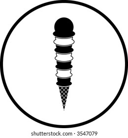 big size ice cream cone symbol