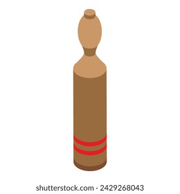 Big skittles game icon isometric vector. Event winner. Tournament success