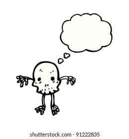 big skull head cartoon