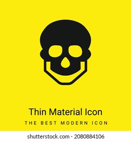 Big Skull minimal bright yellow material icon