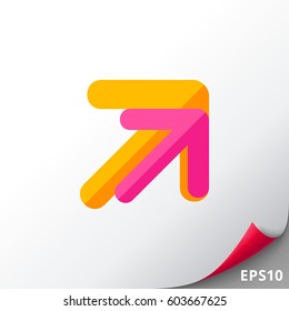 Big and Small Arrows Sign Vector Icon
