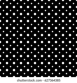 Big and small dots. Vector seamless pattern. Modern stylish texture.