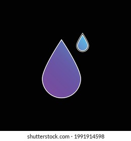 Big And Small Drops blue gradient vector icon