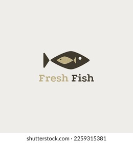 Big and small fish logo facing both directions.