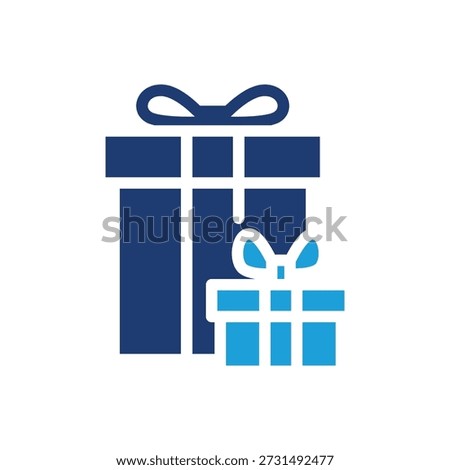 big and small gift boxes colored icon vector design good for web or mobile app