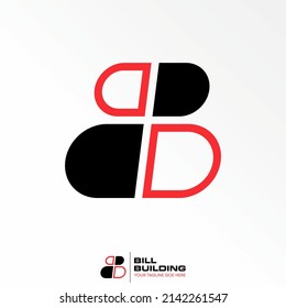 big and small half ellipse on top and down like letter B font image graphic icon logo design abstract concept vector stock. Can be used as a symbol related to initial or monogram