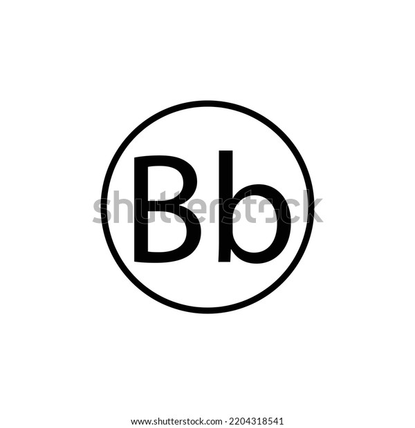 Big Small Letter B Circle Vector Stock Vector (Royalty Free) 2204318541 ...