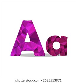 big and small letter A polygon concept