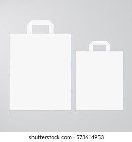 Big and Small Shopping bags. Vector Mockup