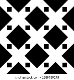Big and small squares pattern on white background. Seamless design.