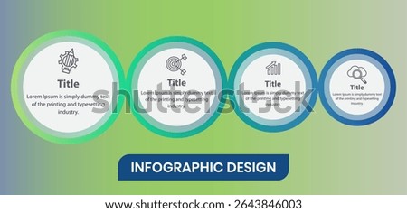 Big to small step infographics design for business presentation