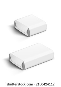 Big And Small White Soap Paper Wrap Box Package. EPS10 Vector
