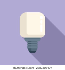 Gran bombilla inteligente icono de luz vector plano. Buen control remoto. Luz del hogar