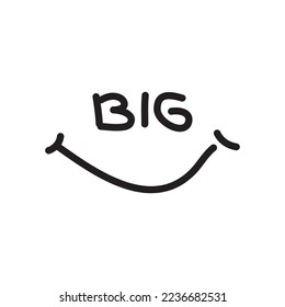 Big Smile logo design vector