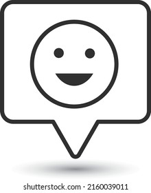 Big smile web icon on white background