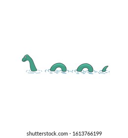 Big snake dinosaur in a lake