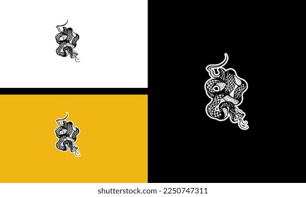 big snake vector outline design
