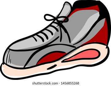 Big sneaker, illustration, vector on white background