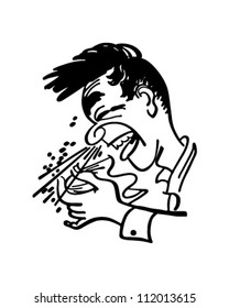 Big Sneeze - Retro Clipart Illustration