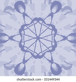 Big snowflake. Abstract background texture for New Year and Christmas. Beautiful symmetrical pattern.