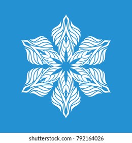 Big snowflake icon. Simple illustration of big snowflake vector icon for web