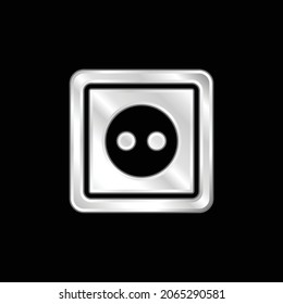 Big Socket silver plated metallic icon