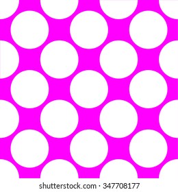 big solid dots on plain background - White on Pink