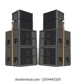 Big sound system vector illustration
