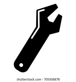 Big spanner icon. Simple illustration of big spanner vector icon for web