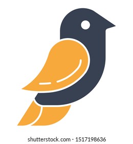 Big Sparrow Bird Vector Icon Design