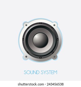 big speaker isolated. vector illustration
