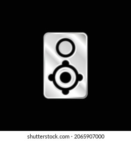 Icono metálico plateado del gran altavoz