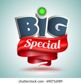 Big special banner height quality for promotion advertising. Vector illustration