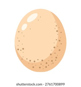 Big speckled egg illustration, dinosaur or ostrich egg icon, prehistoric bird egg for Easter or nature