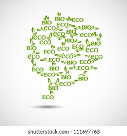 Big speech bubble made from Eco-icons