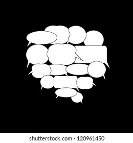 Big speech bubble from smaller speech bubbles